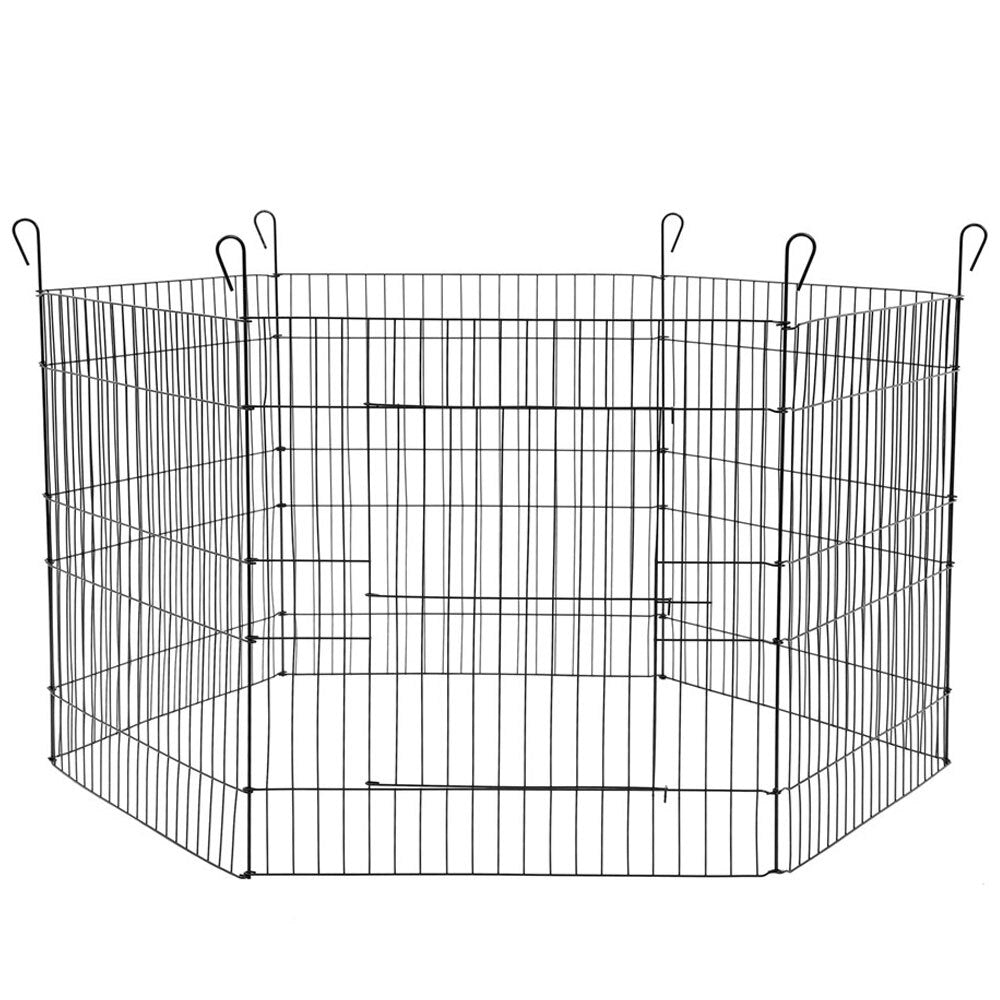 6pc Paws & Claws Pet Play Pen 6 Sided Medium 61x61cm