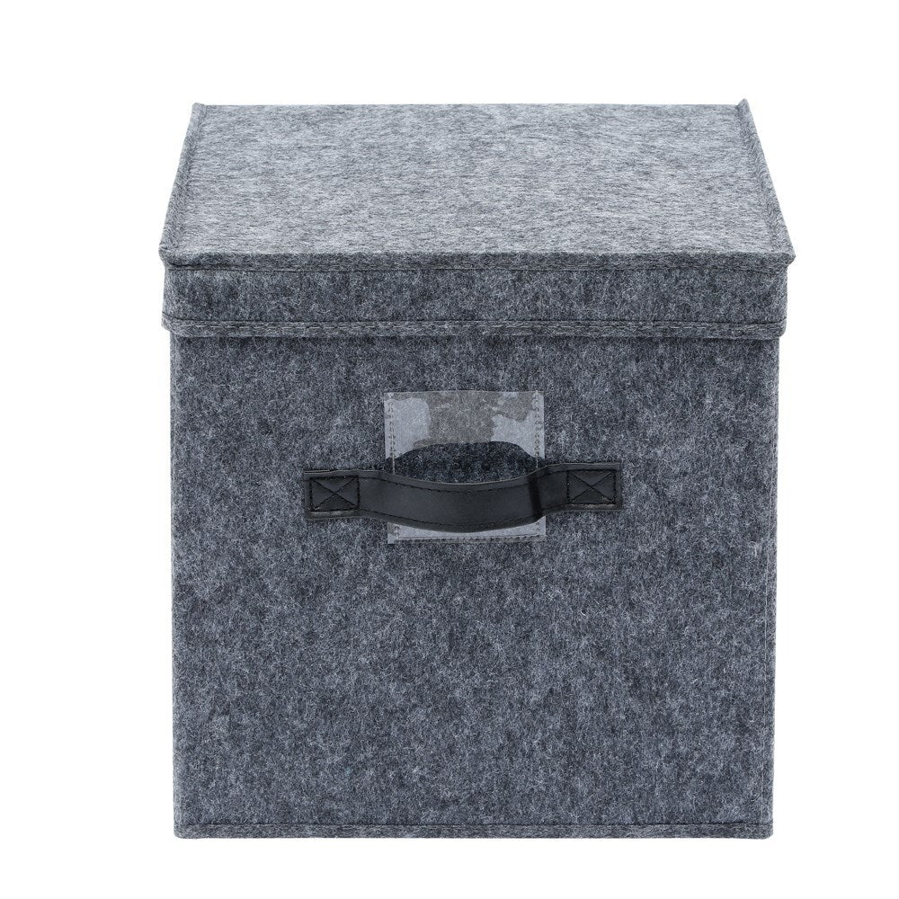Boxsweden 30cm Square Felt Storage Box w/ Lid