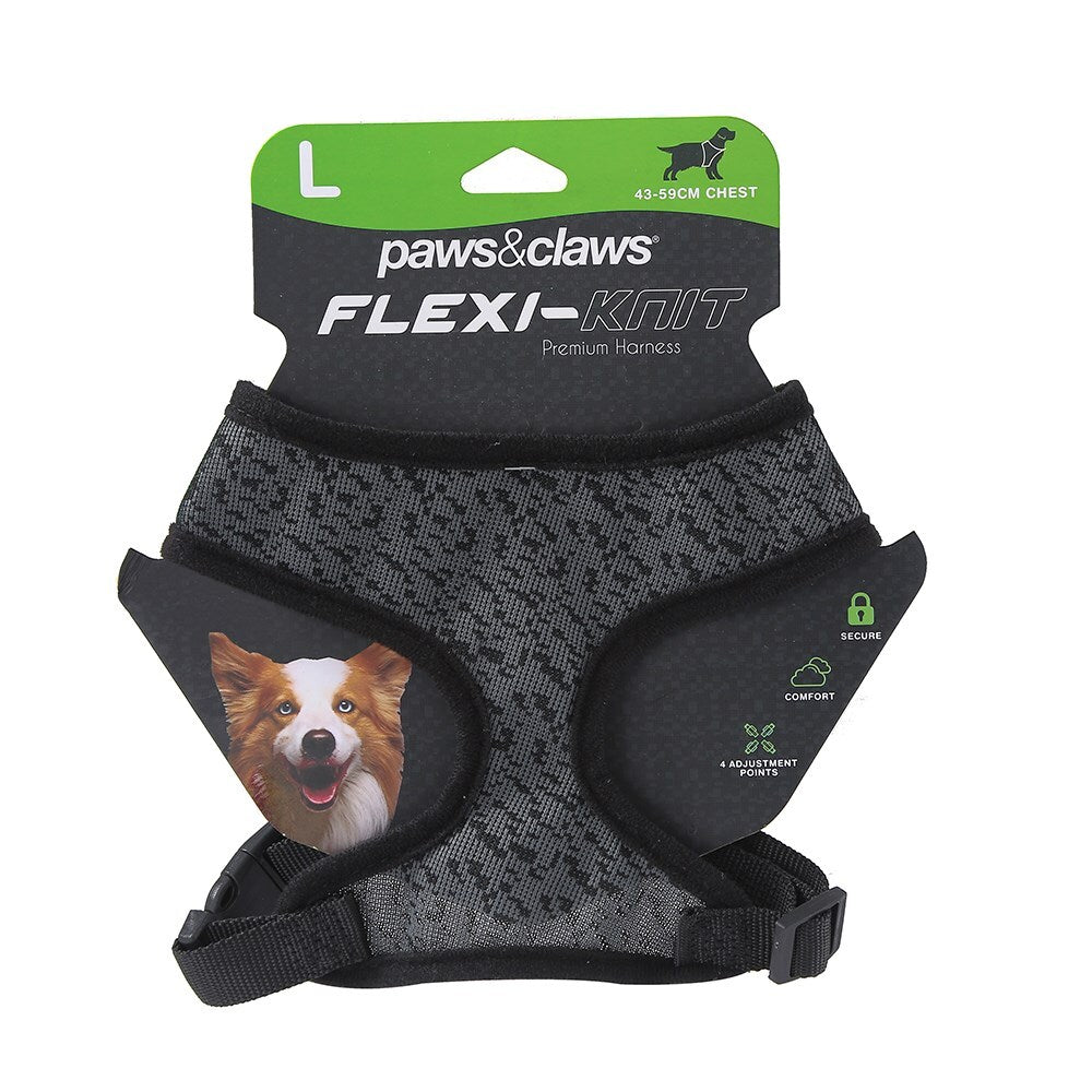 Paws & Claws Flexi-Knit Harness For L/XL/XXL Dog Assorted
