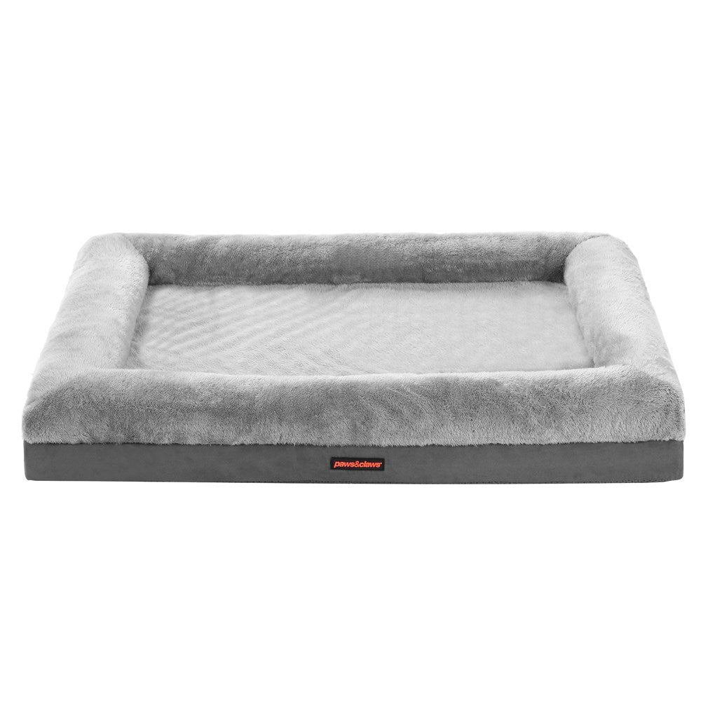 Paws & Claws Winston Walled Pet Bed 103x76cm - Grey