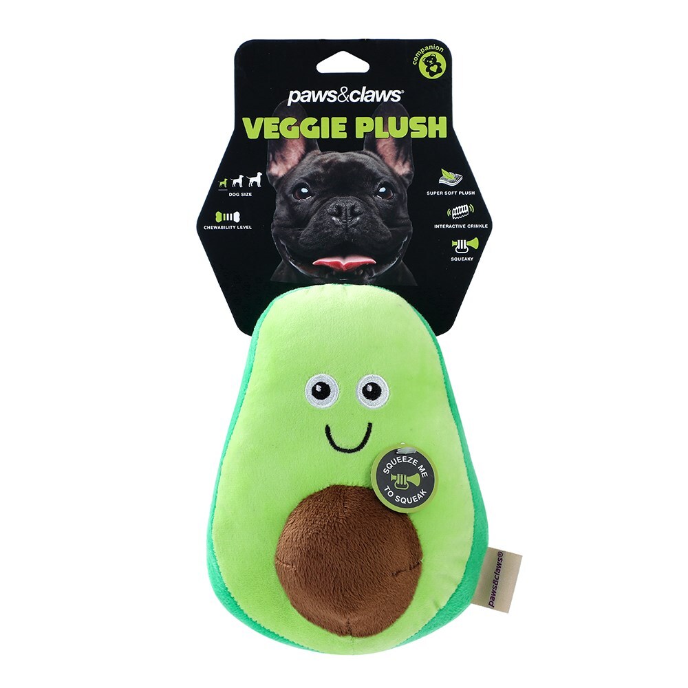 Paws & Claws Veggie Plush Avocado 18X14X22cm