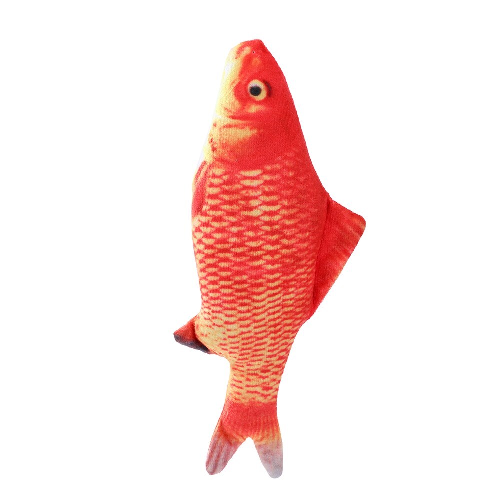 Paws & Claws 20cm Real Fish Printed Catnip Toy - Orange