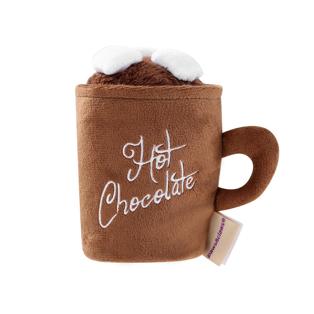 Paws & Claws Good Morning Plush Hot Choc Dog/Pet Toy 15.5x15cm