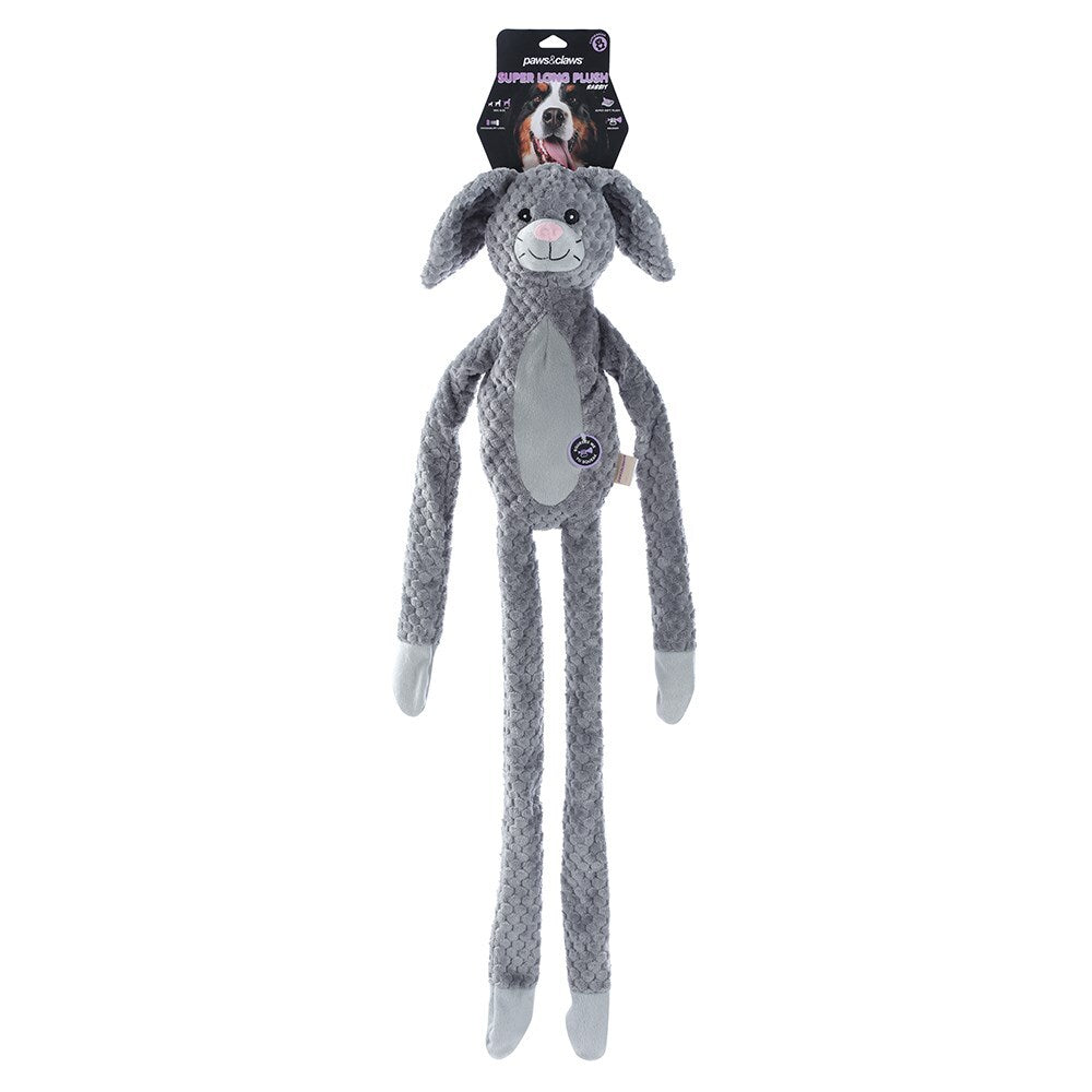 Paws & Claws 100x20cm Super Long Plush Rabbit Dog Toy w/ Rope Inner