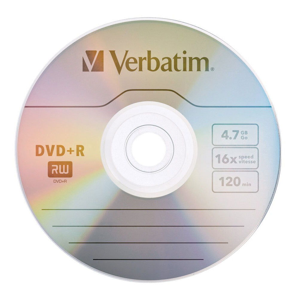5PK Verbatim DVD+R 4.7GB 120 Minutes