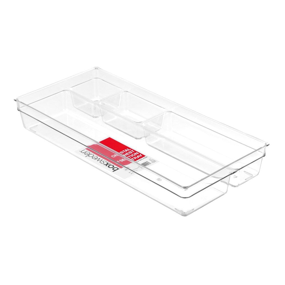Crystal Nest 4 Section Tray 39.5X18.5X6Cm