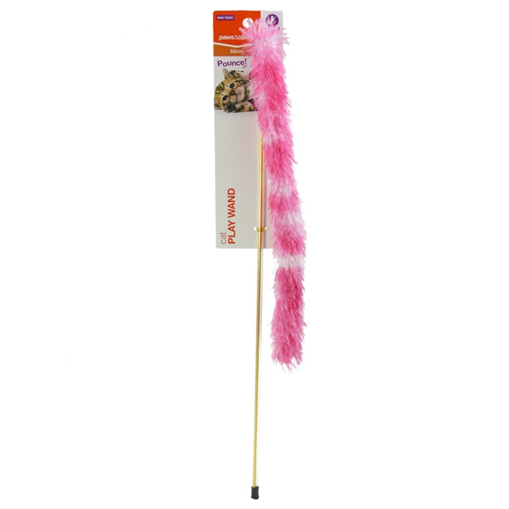 Paws & Claws Play Wand Cat Toy 50cm Assorted