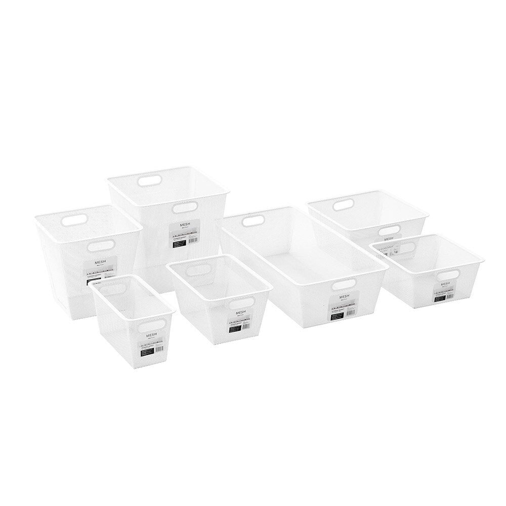 Mesh by Boxsweden Storage Basket 28cm x 13.5cm - White