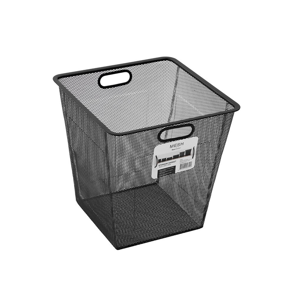 Boxsweden Mesh Storage Basket 33X33X33cm Black