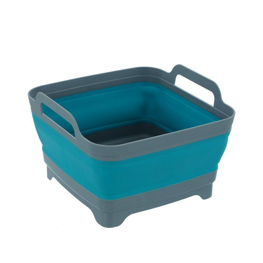 Boxsweden Foldaway Basin Square 10.5L W/handles 30.5x30x20cm Blue