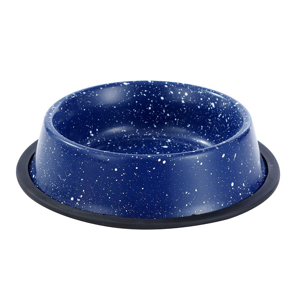 Paws & Claws Savoy 700ml/21cm Non-Slip Stainless Steel Pet Bowl - Blue
