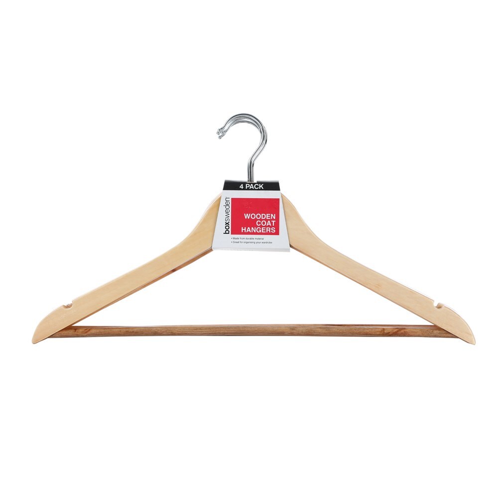 4pc Wooden Hanger 44.5cm