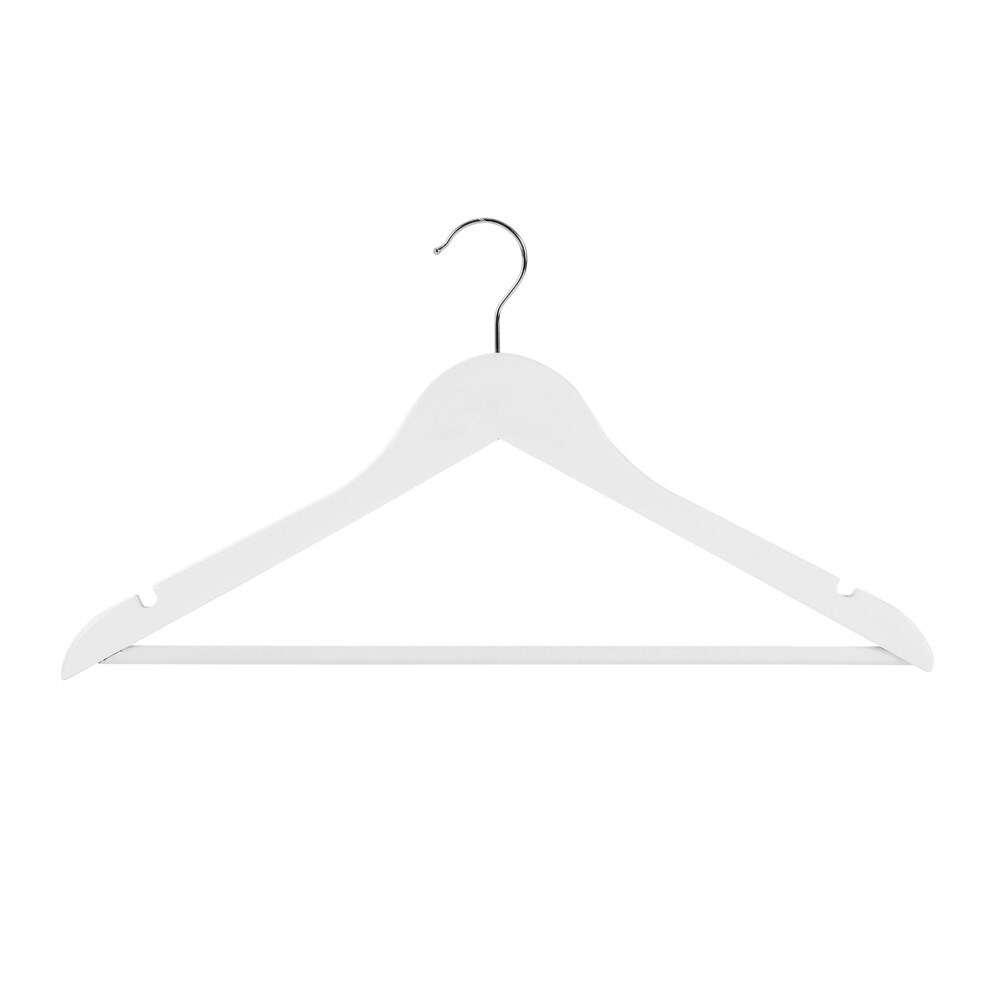 3pc Wooden Hanger 44.5cm White