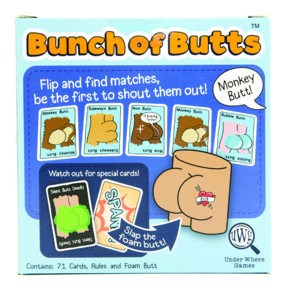 Under Where Games Bunch of Butts Matching Card Game Kids 5-12y