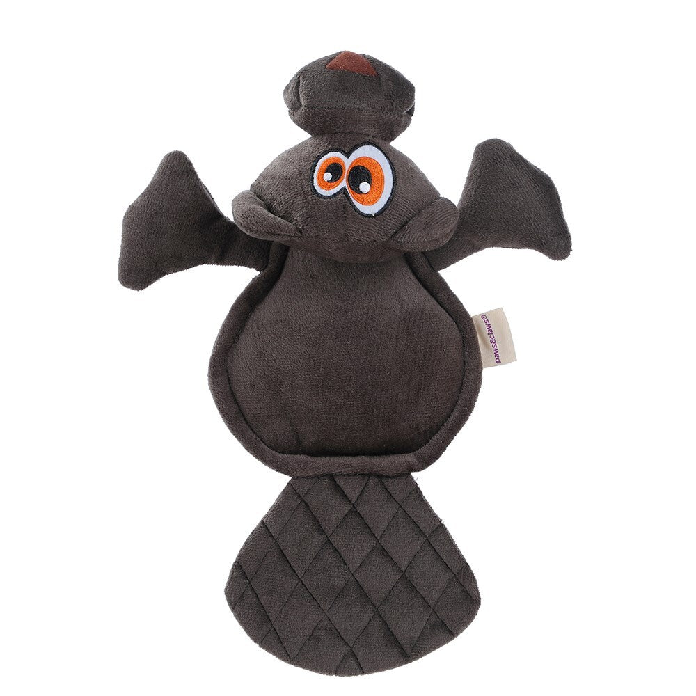 Paws & Claws Doggy Ears Ultrasonic 33cm Beaver Plush Dog Toy - Charcoal