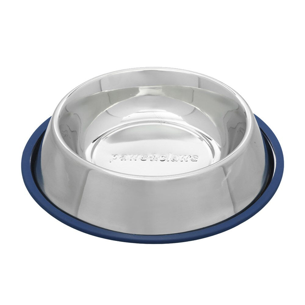 Paws & Claws Anti-Skid 2L Stainless Steel Pet Bowl - Blue