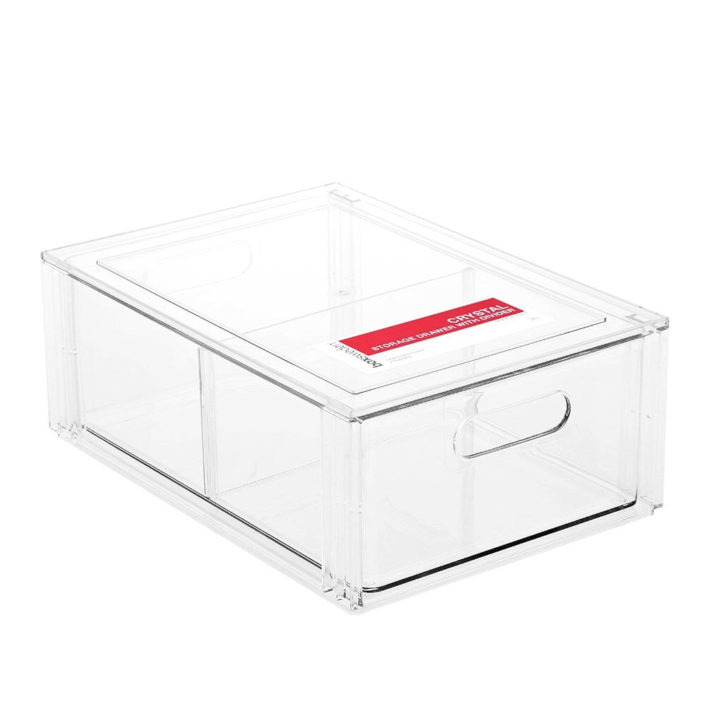 Crystal Storage Drawer With Divider 35X25X13.5Cm