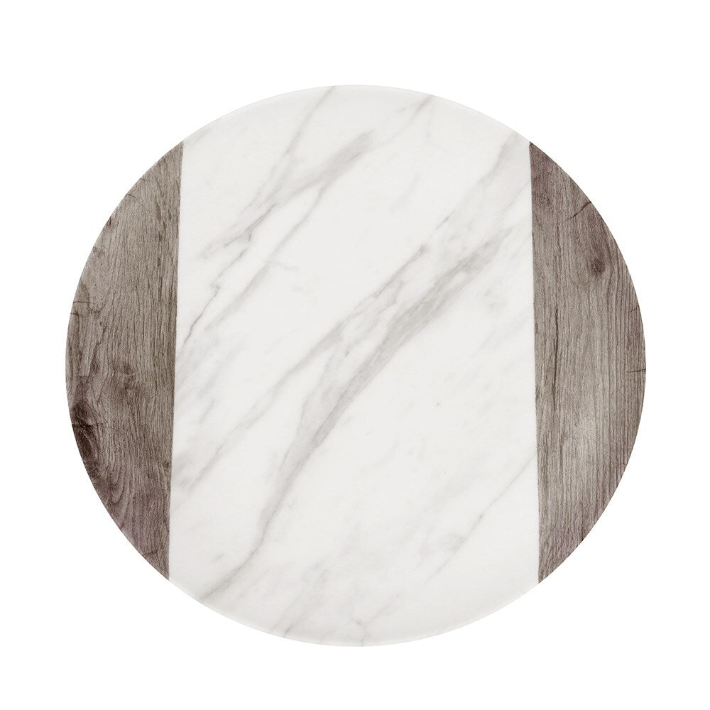 Lemon & Lime Matte Melamine 20cm Side Plate Endwood Marble