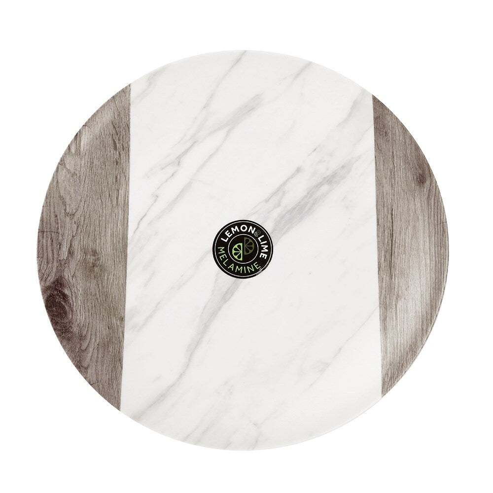 Lemon & Lime Matte 26.5cm Melamine Dinner Plate - Endwood Marble