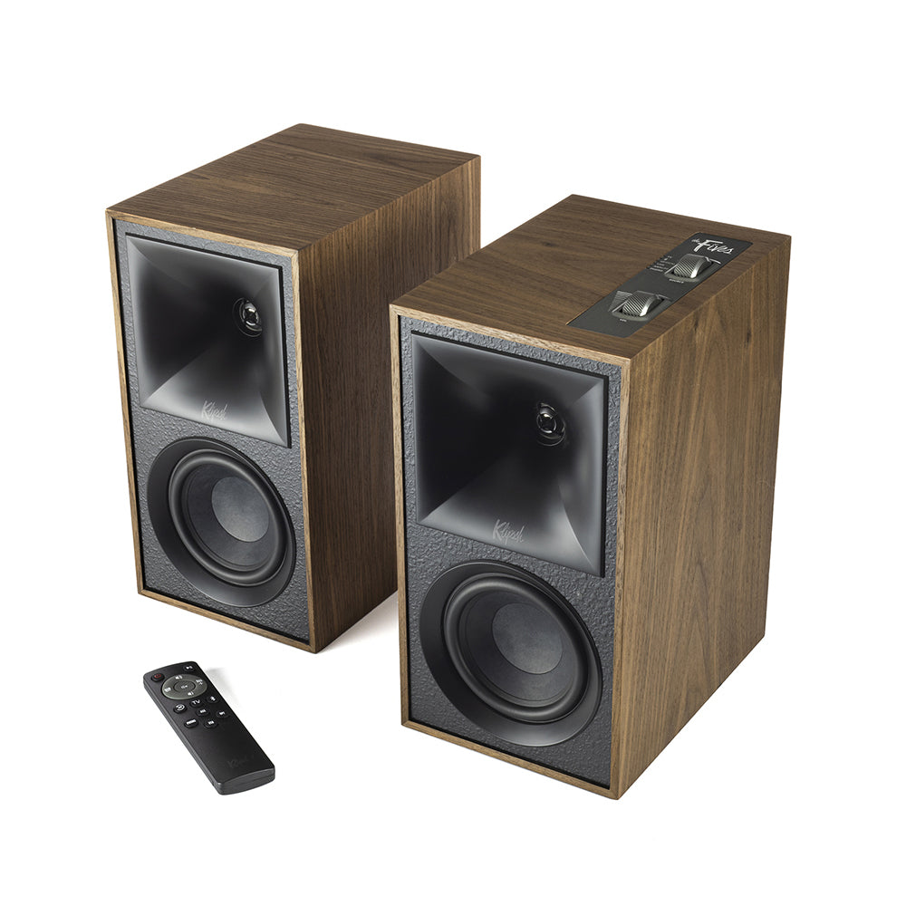 1067563-2pc-klipsch-the-fives-powered-monitor-bookshelf-speakers-wireless-bluetooth-walnut