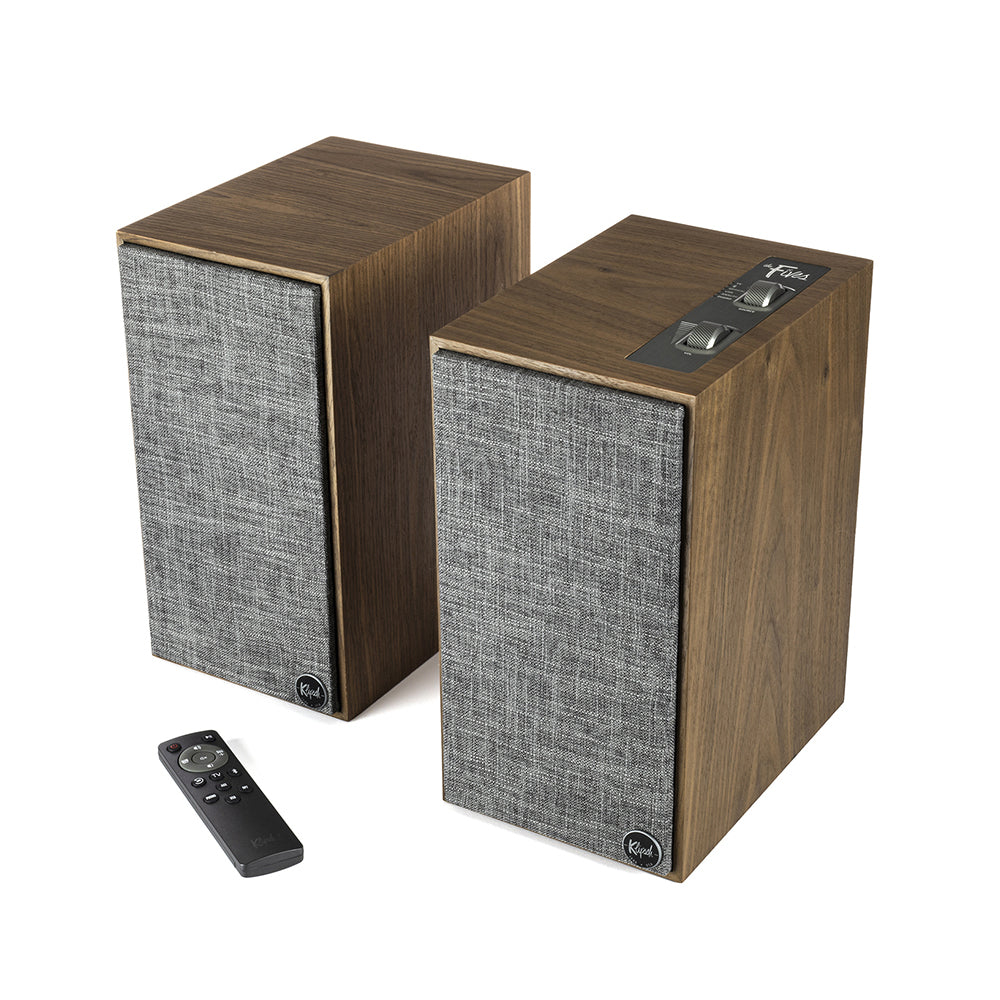 1067563-2pc-klipsch-the-fives-powered-monitor-bookshelf-speakers-wireless-bluetooth-walnut