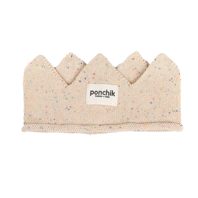11100296-ponchik-baby-toddler-cotton-crown-headband-carmel-speckle-knit-size-3-24-m