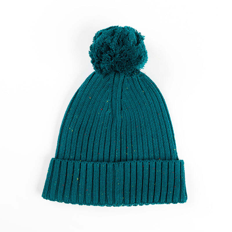 11100331-ponchik-baby-toddler-pom-pom-ribbed-beanie-jewel-speckle-knit-size-3-6m