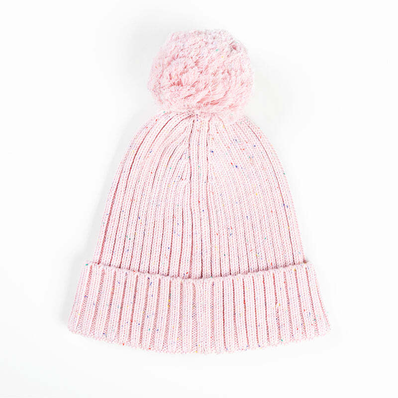 11100333-ponchik-baby-toddler-pom-pom-ribbed-beanie-love-speckle-knit-size-3-6m