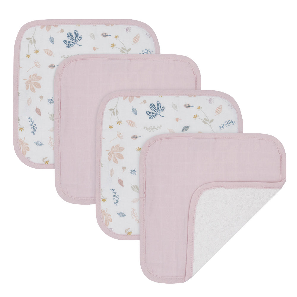 4033045-4pc-living-textiles-organic-muslin-wash-cloths-botanical-blush