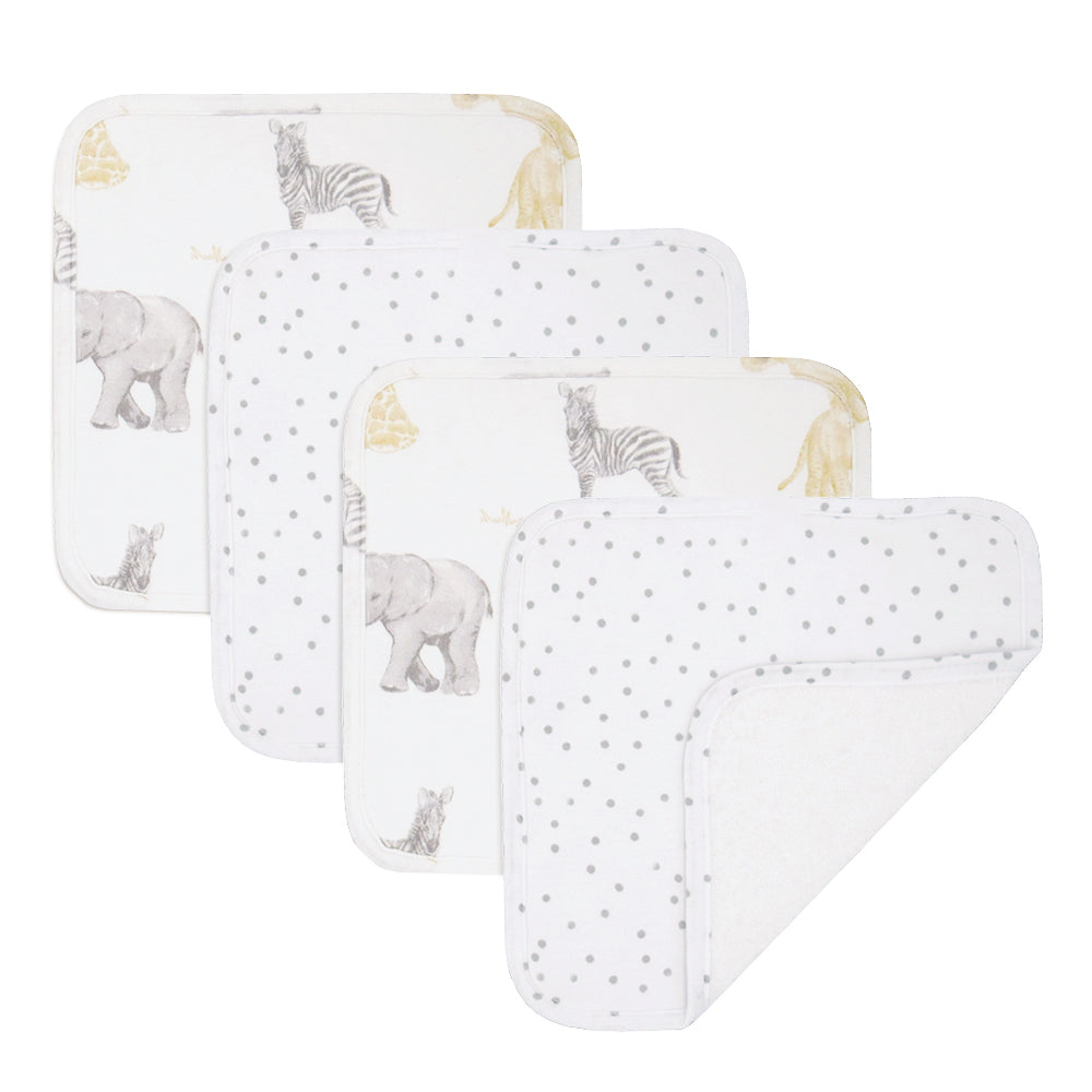 4033929-4pc-living-textiles-wash-cloths-savanna-babies-pitter-patter