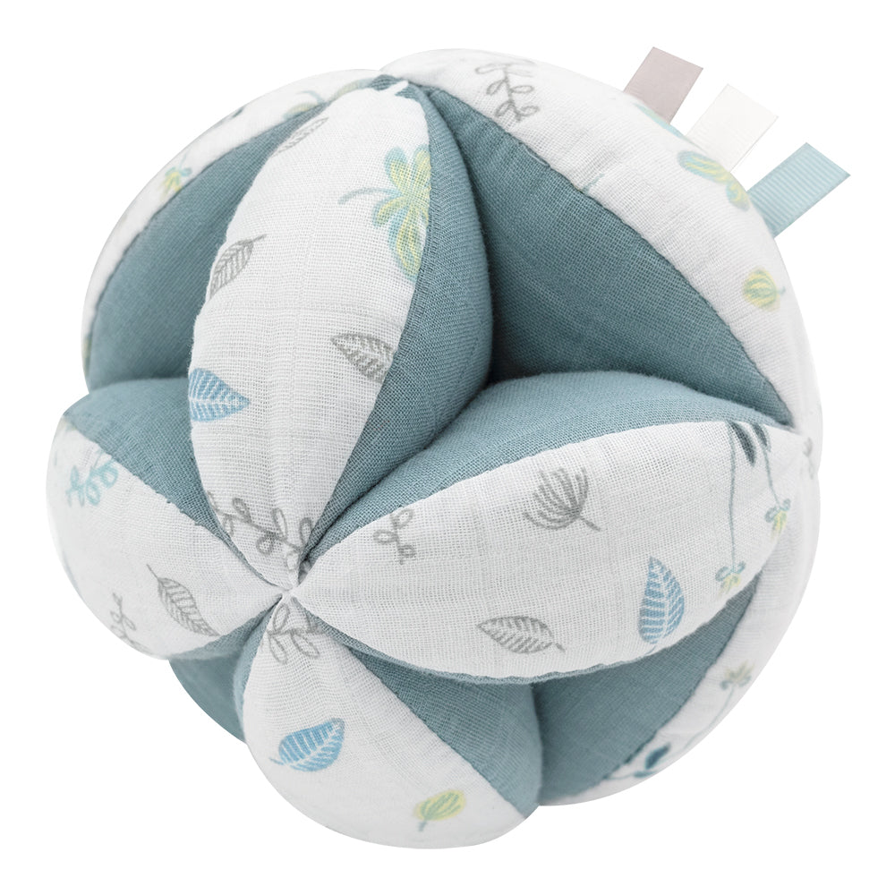 4237044-living-textiles-organic-muslin-sensory-ball-banana-leaf-teal