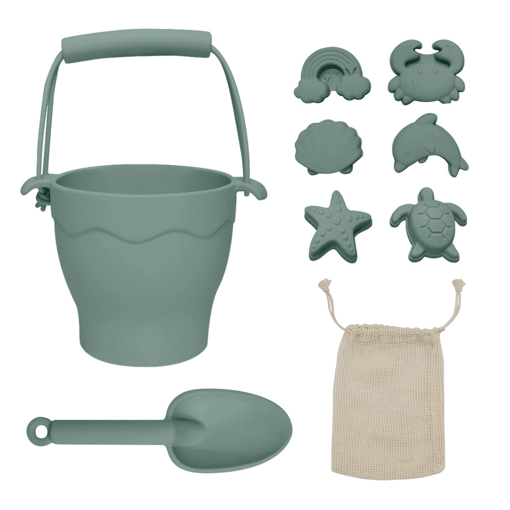 4239101-8pc-playground-silicone-bucket-spade-set-kids-toy-sage-3