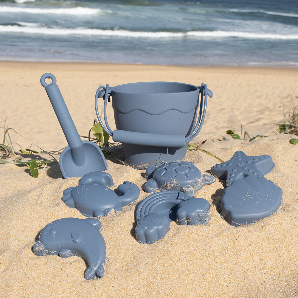 4239104-8pc-playground-silicone-bucket-spade-set-steel-blue