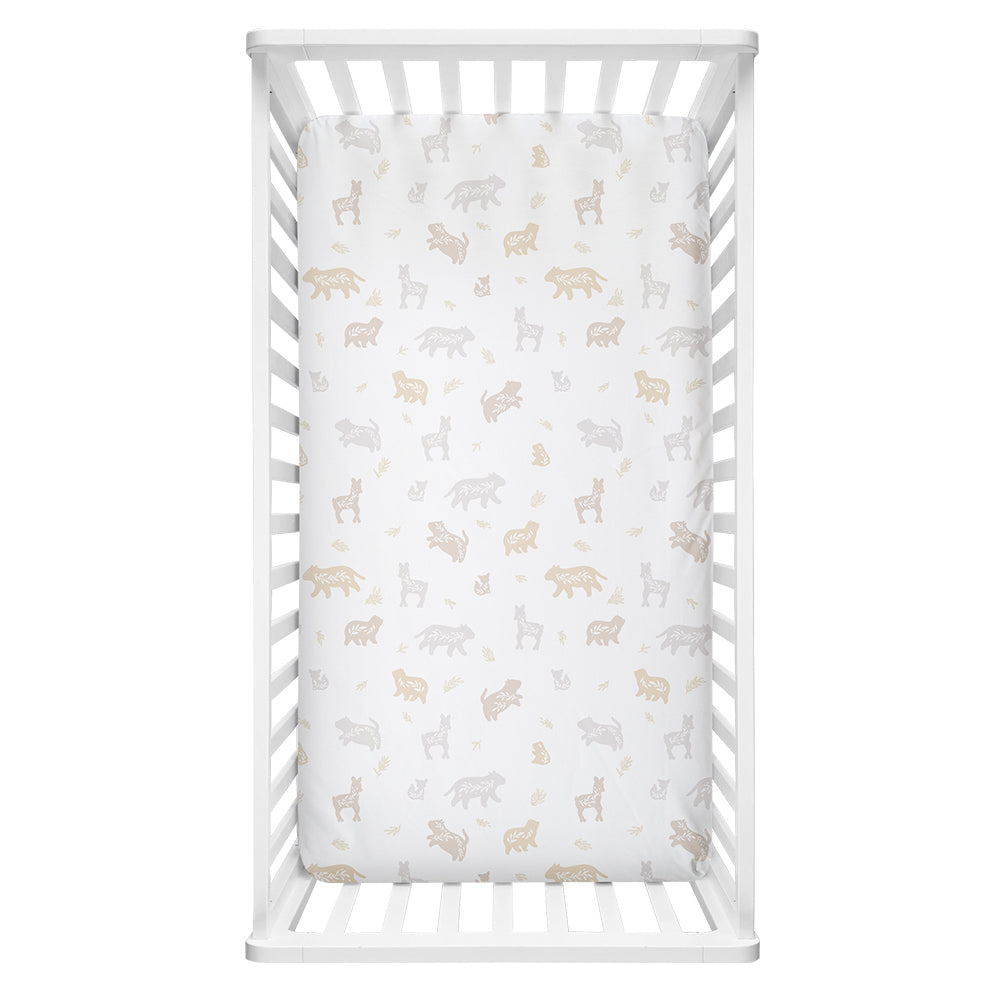 Lolli Living Bedside Bassinet Fitted Sheet Bosco Bear