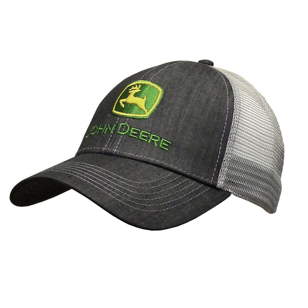 13080422ch00-john-deere-men-unisex-one-size-twill-trucker-mesh-cap-charcoal