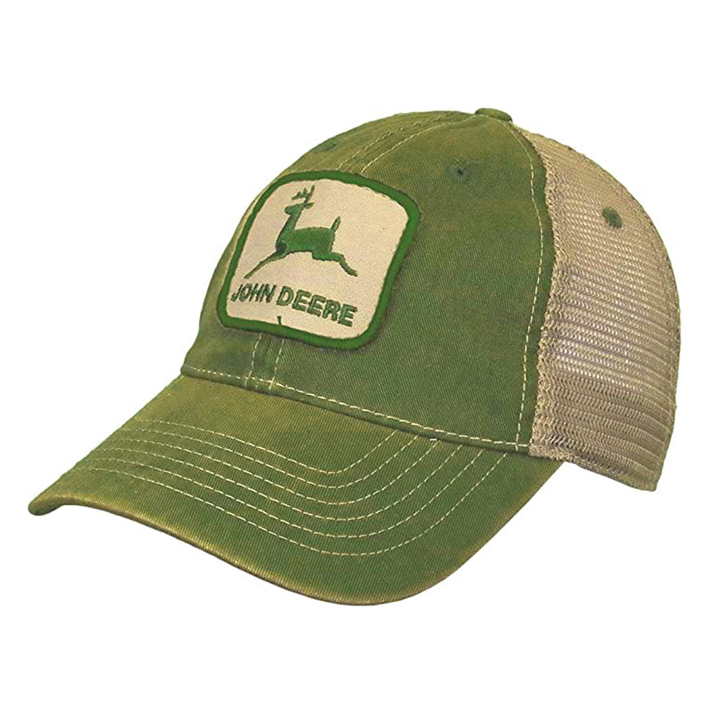 13080608iv00-john-deere-lp73336-jd-mens-stoned-washed-cap-hat-green-ivory
