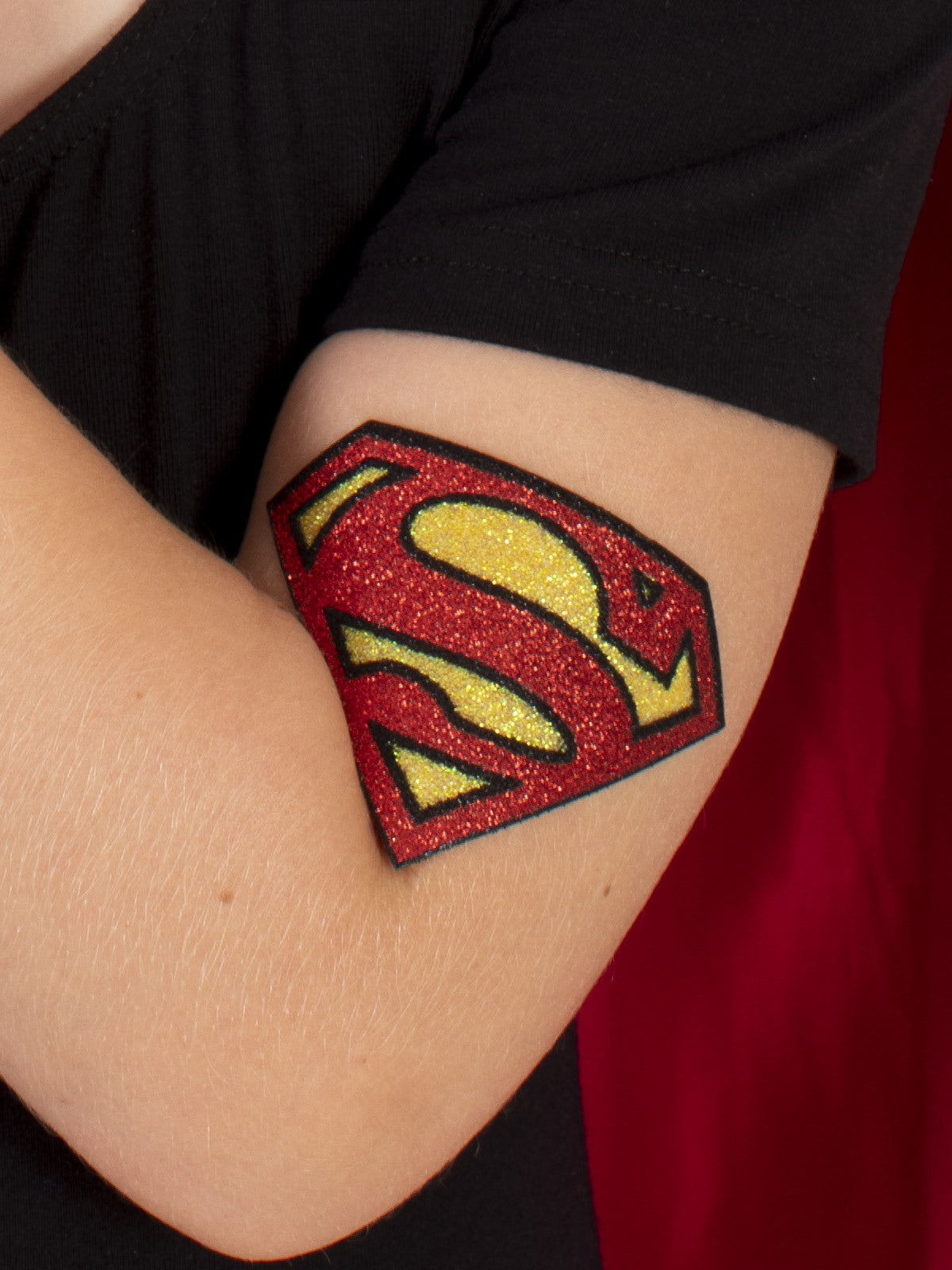 36669-dc-comics-supergirl-glitter-sticker-tattoo-girls-womens-costume-accessory