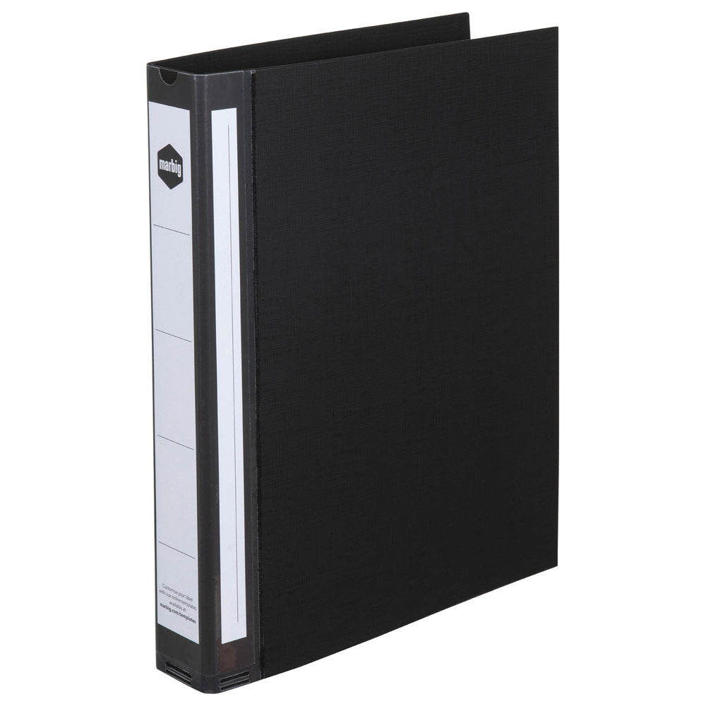 5004002-marbig-deluxe-pe-4-d-ring-25mm-a4-binder-file-organiser-black