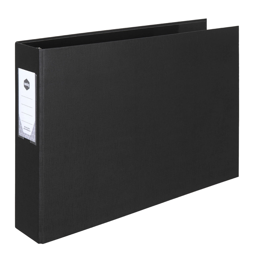 5021002-marbig-deluxe-3-d-ring-65mm-a3-binder-landscape-black