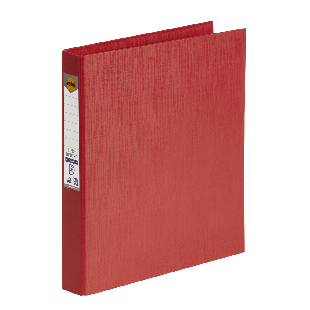 5022103-marbig-pe-linen-2-d-ring-25mm-a4-binder-file-organiser-red