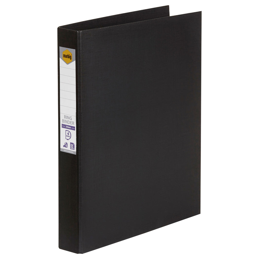 5024102-marbig-pe-linen-4-d-ring-25mm-a4-binder-file-organiser-black