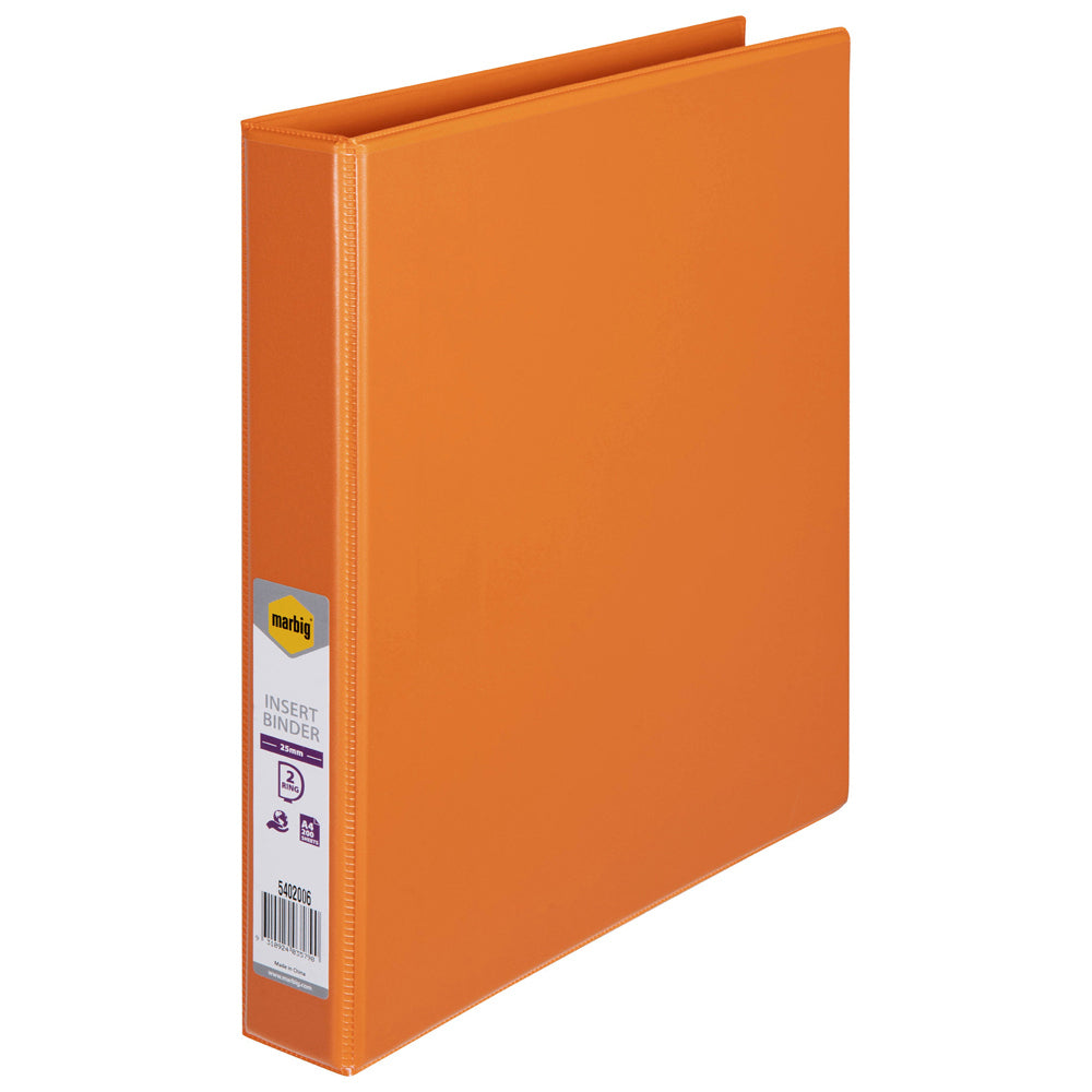 5402006-marbig-pp-clearview-2-d-ring-25mm-a4-insert-binder-file-organiser-orange