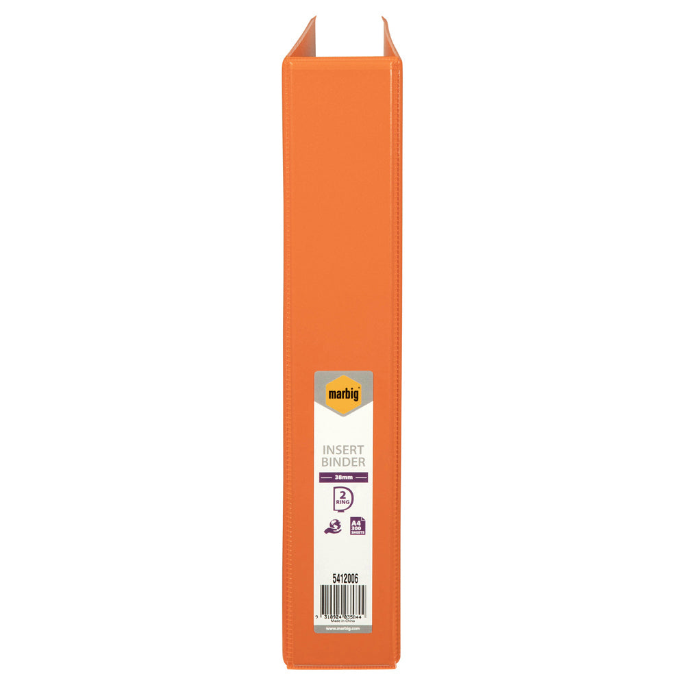 5412006-marbig-pp-clearview-2-d-ring-38mm-a4-insert-binder-file-organiser-orange