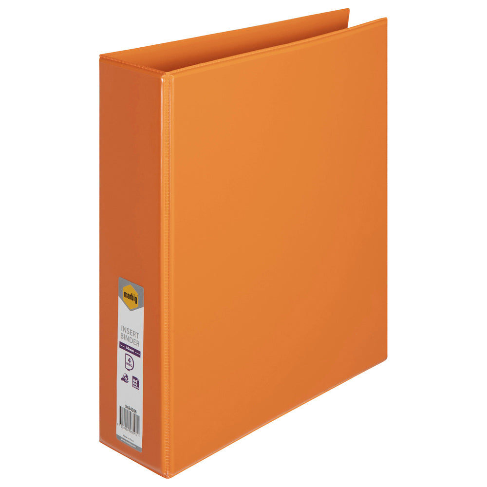 5424006-marbig-pp-clearview-4-d-ring-50mm-a4-insert-binder-file-organiser-orange