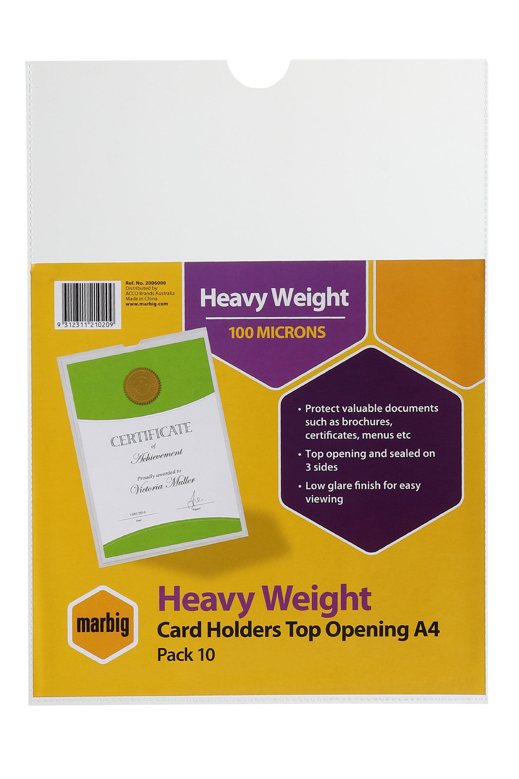 2006000-10pc-marbig-pp-a4-card-holder-sheet-protectors-clear