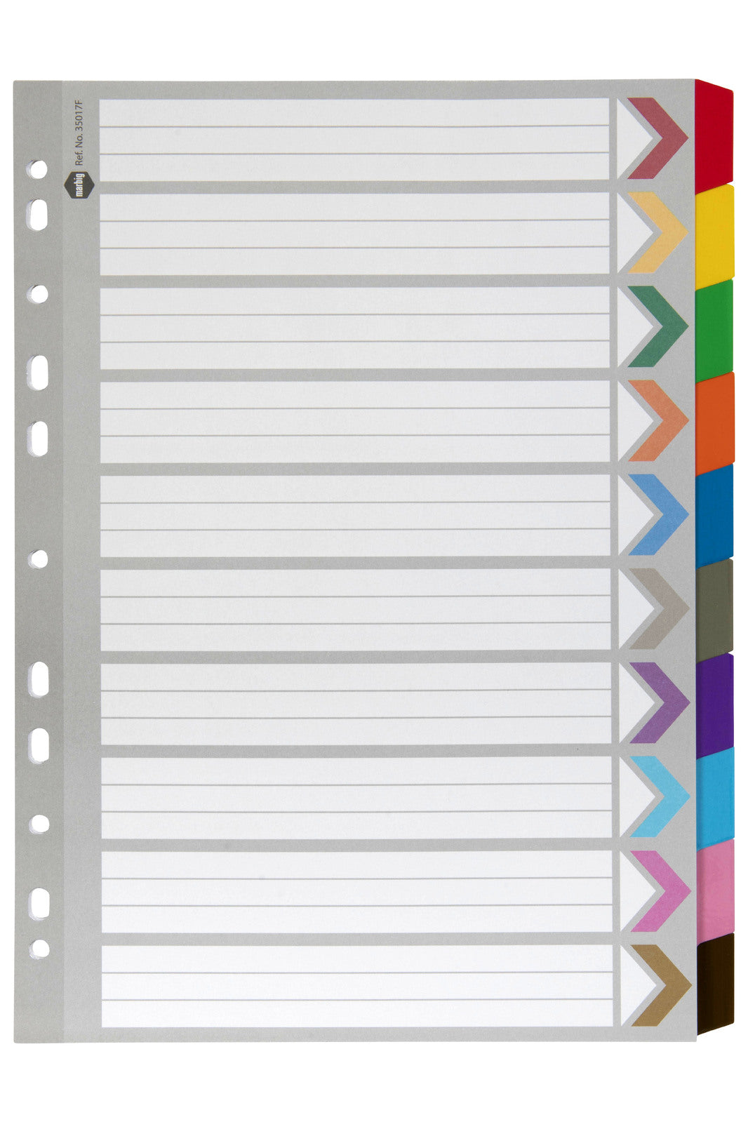 35017f-marbig-10-tab-coloured-a4-ring-binder-plastic-divider-organiser