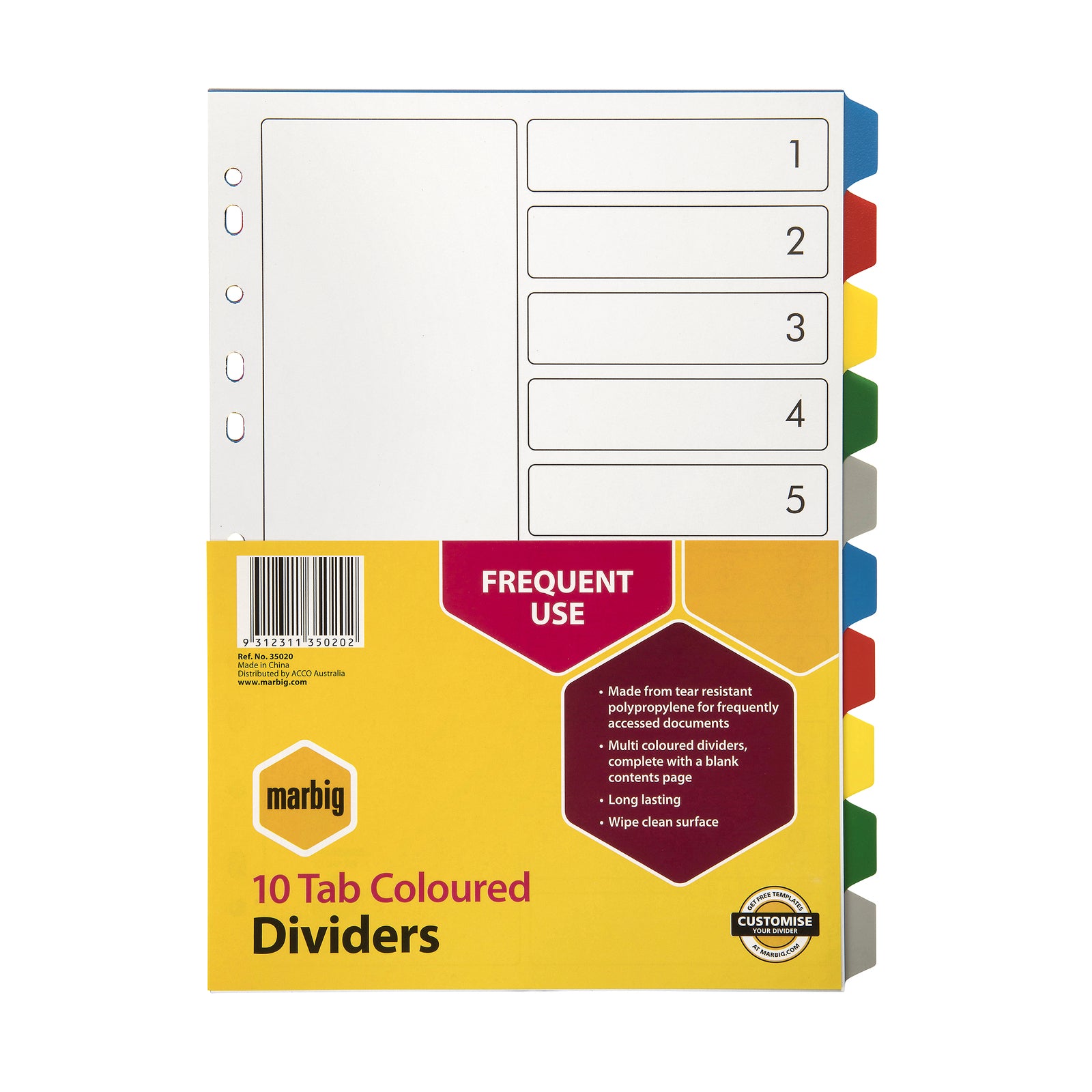 35020-marbig-pp-10-tab-coloured-a4-binder-divider-indices