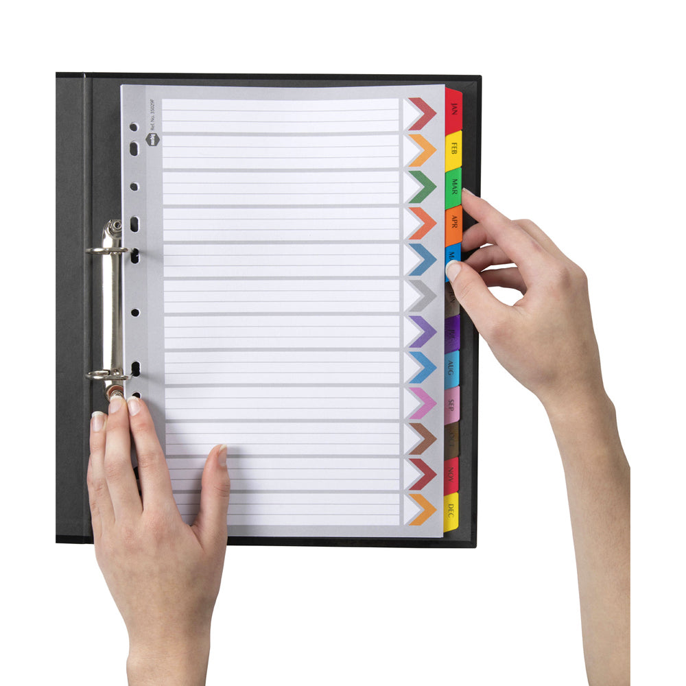 35029f-marbig-jan-dec-tab-coloured-a4-ring-binder-plastic-divider-organiser