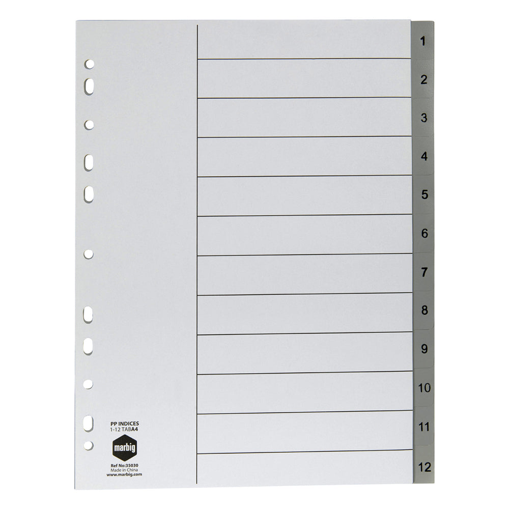 35030-marbig-pp-1-12-tab-a4-binder-indices-dividers-grey