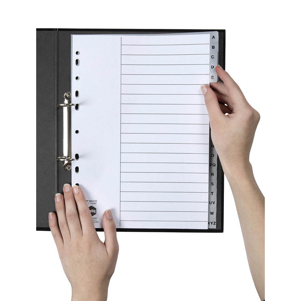 35050-marbig-pp-a-z-tab-a4-binder-indices-dividers-grey